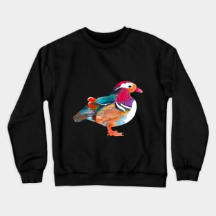 Mandarin duck in vibrant watercolor Crewneck Sweatshirt